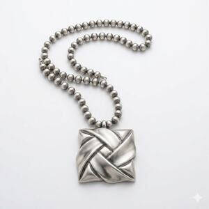 Vintage Taxco Mexico 925 Sterling Silver Modernist Pendant Brooch – TC‑134